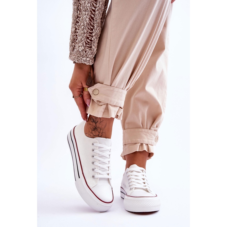 FB2 Dámské Tenisky Na Masivní Platformě Bílý Oharek 1