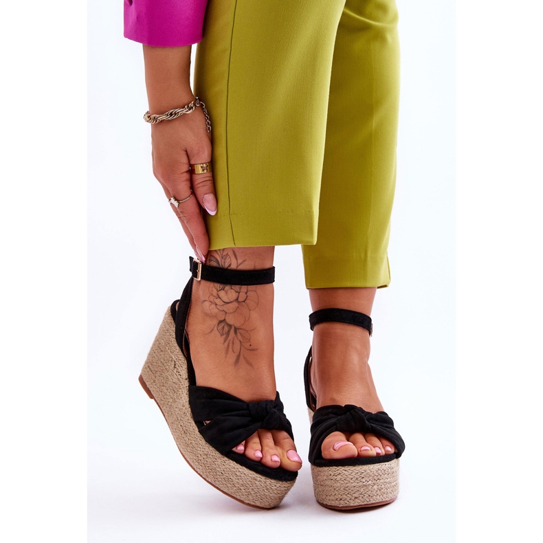 Dámské sandály na klínu černá Kendall 1 Dámské sandály na klínu černá Kendall 1