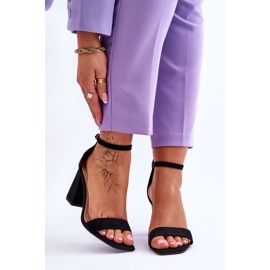 Dámské Sandály Na Stabilním Podpatku černá Lavissa 1