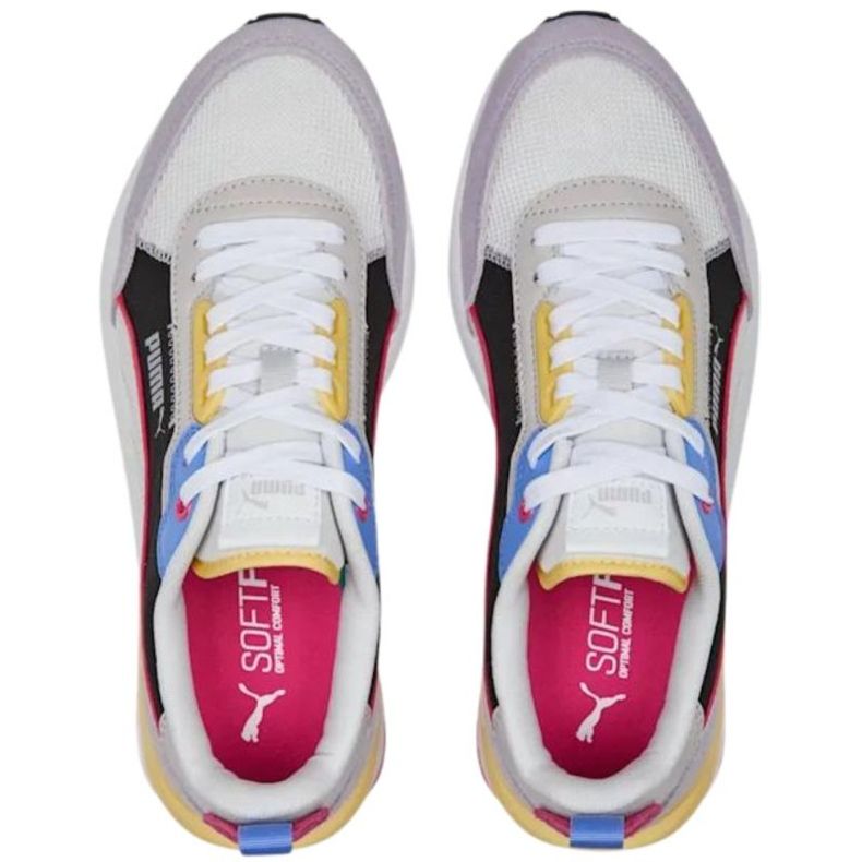 Boty Puma R22 béžovo-černo-fialové 383462 24 vícebarevný 1