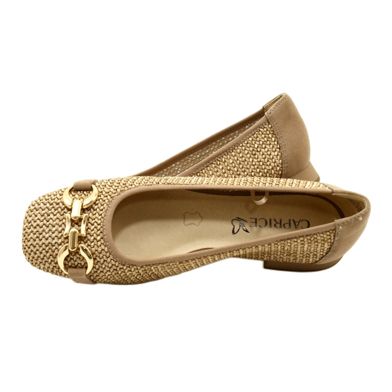 Dámské balerínky Caprice 9-22503-20 311 Bark Comb béžový 6