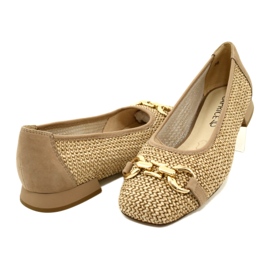 Dámské balerínky Caprice 9-22503-20 311 Bark Comb béžový 4