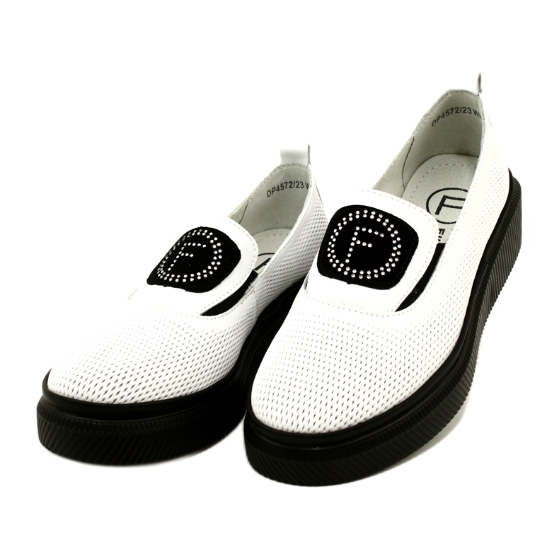 Filippo Bílé stylové kožené dámské boty DP4572/23 WH bílý 3