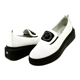 Filippo Bílé stylové kožené dámské boty DP4572/23 WH bílý 4