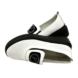 Filippo Bílé stylové kožené dámské boty DP4572/23 WH bílý 5