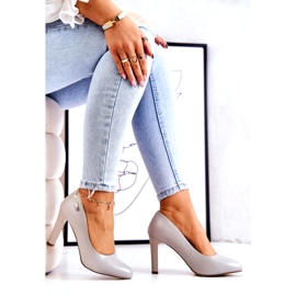 Dámské lodičky na podpatku šedé Sergio Leone Campbell šedá 4