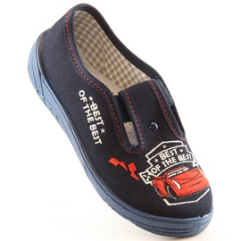 Námořnické modré chlapecké pantofle Nazo N017DKW do školky modrý 1