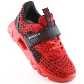 Atletico Dětské červené sportovní boty na suchý zip B91230217 černá 1 Atletico Dětské červené sportovní boty na suchý zip B91230217 černá 1