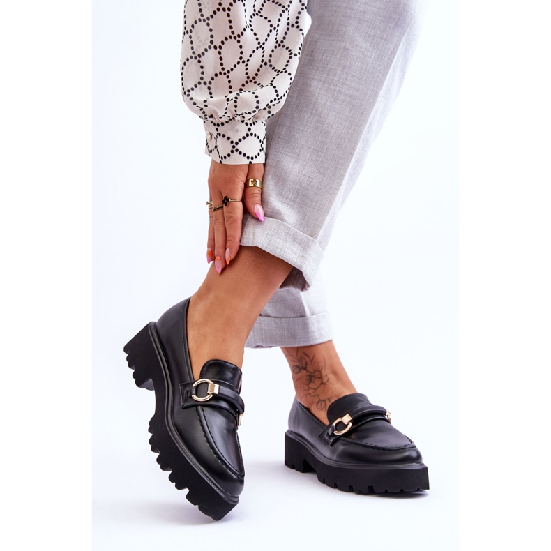 Dámské kožené mokasíny Black Camerin černá 1