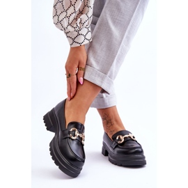 FJ1 Dámské kožené slip-on mokasíny Black Albie černý 2