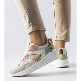 BM Béžové tenisky ze směsových materiálů značky Riel béžový 1