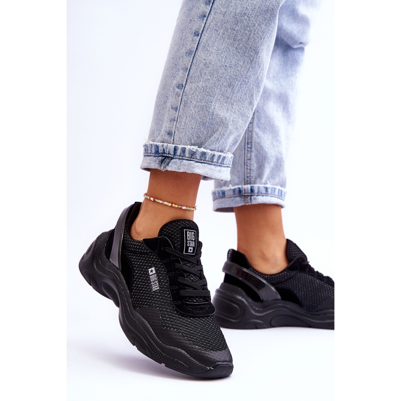Dámská látková sportovní obuv Memory Foam System Big Star LL274A065 Černá 2