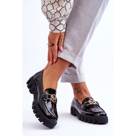 Vinceza Lakované dámské mokasíny Black Sanvi černá 2