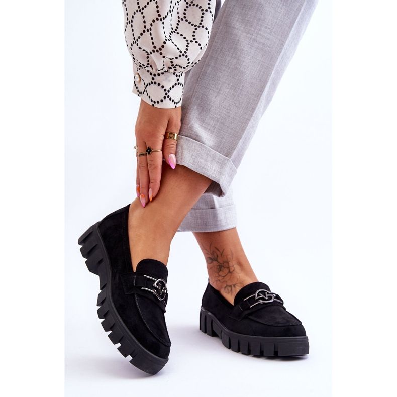 Vinceza Semišové dámské mokasíny Black Sanvi černá 2