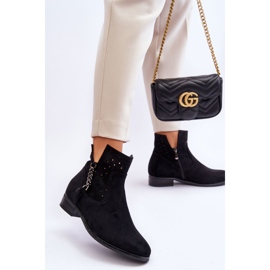 Vinceza Dámské semišové boty na zip Black Belliano černá 2