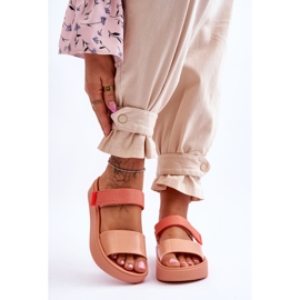 Veganské sandály na suchý zip ZAXY HH285283 Orange oranžový 1 Veganské sandály na suchý zip ZAXY HH285283 Orange oranžový 1