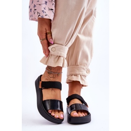 ZAXY Veganské sandály na suchý zip HH285282 Black černý 1