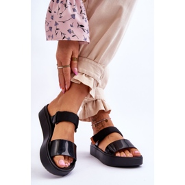 ZAXY Veganské sandály na suchý zip HH285282 Black černý 2
