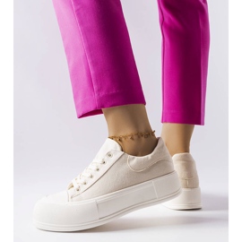 BM Béžové tenisky na platformě od Agathe béžový 1