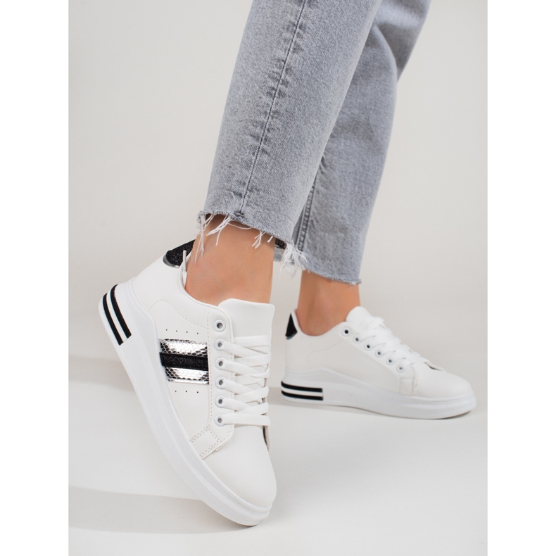 Dámské tenisky Shelovet na vysoké platformě bílé bílý 1