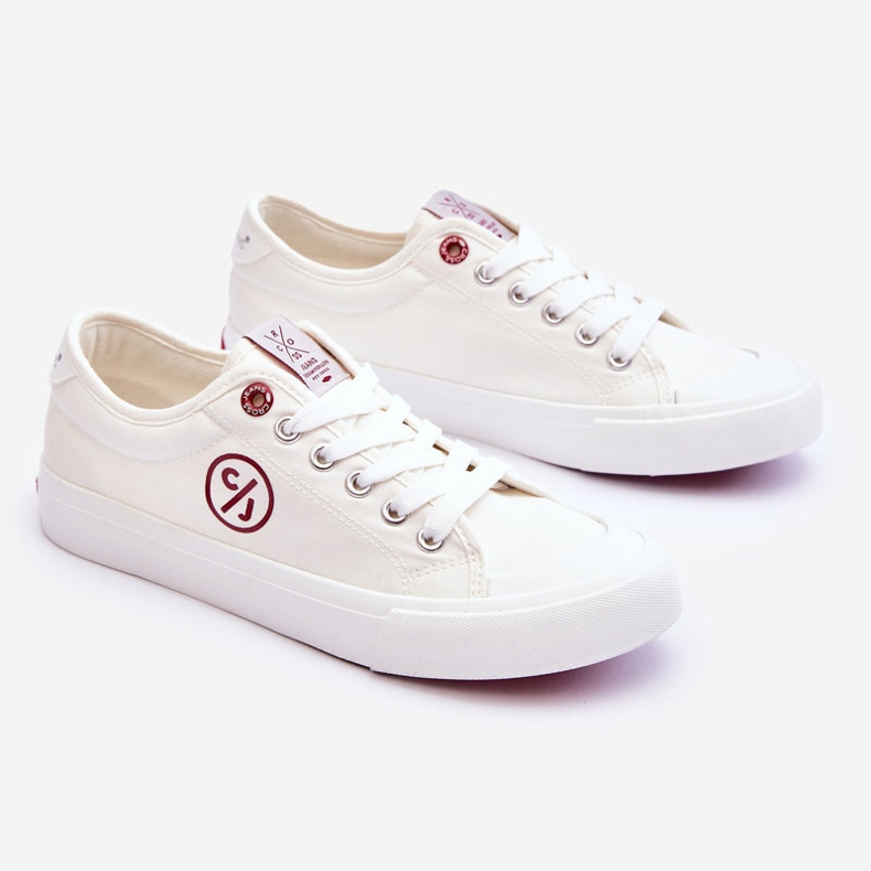 Dámské Cross Jeans Fabric Sneakers LL2R4043 White bílý 1