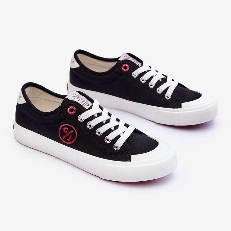 Dámské Cross Jeans Fabric Sneakers LL2R4044 Black černý 1