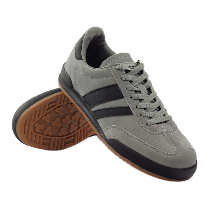 Sportovní šedé tenisky DK 83092 černý šedá 3
