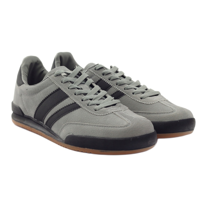 Sportovní šedé tenisky DK 83092 černý šedá 4