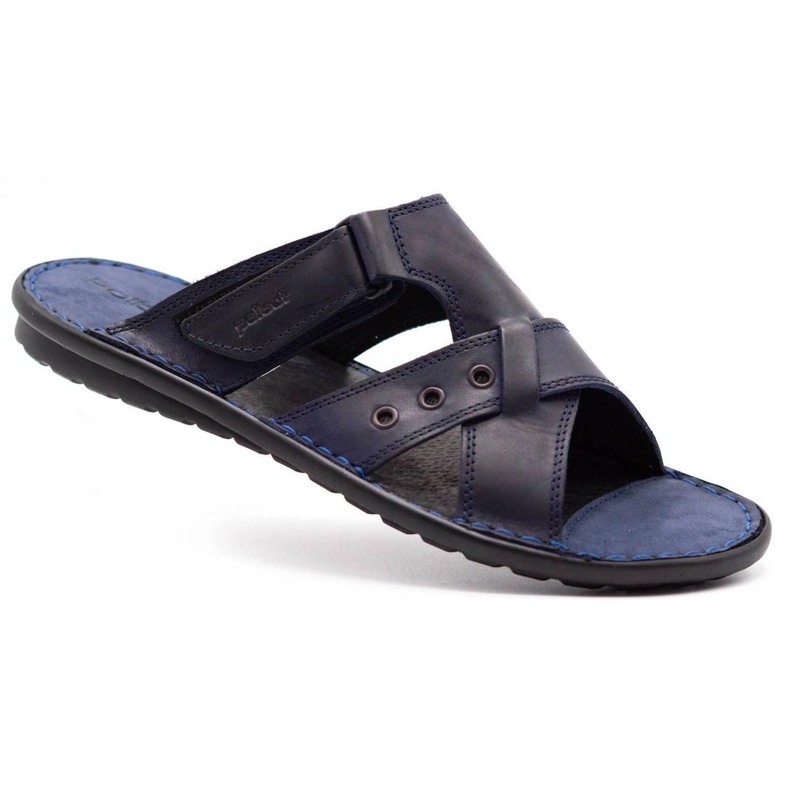 Polbut Pánské tmavě modré pantofle SA05 modrý 1