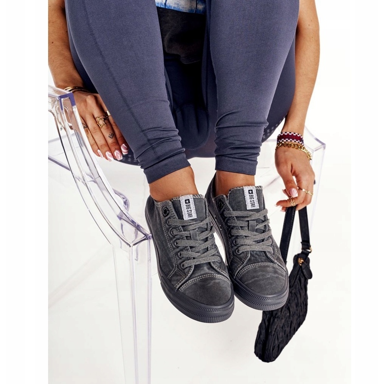 Dámské tenisky Big Star tmavě šedé DD274440 šedá 2