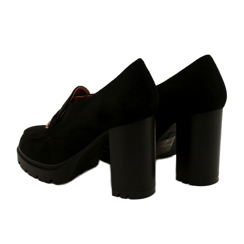 Evento Módní mokasíny na platformě a černé liště černá 5