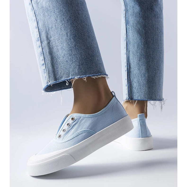 Modré slip-on tenisky od Rabican modrý 1