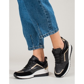 Dámské černé tenisky Shelovet na klínku černá 1