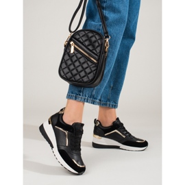 Dámské černé tenisky Shelovet na klínku černá 2