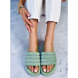 BM Lynne Green štrasové skluzavky zelená 2