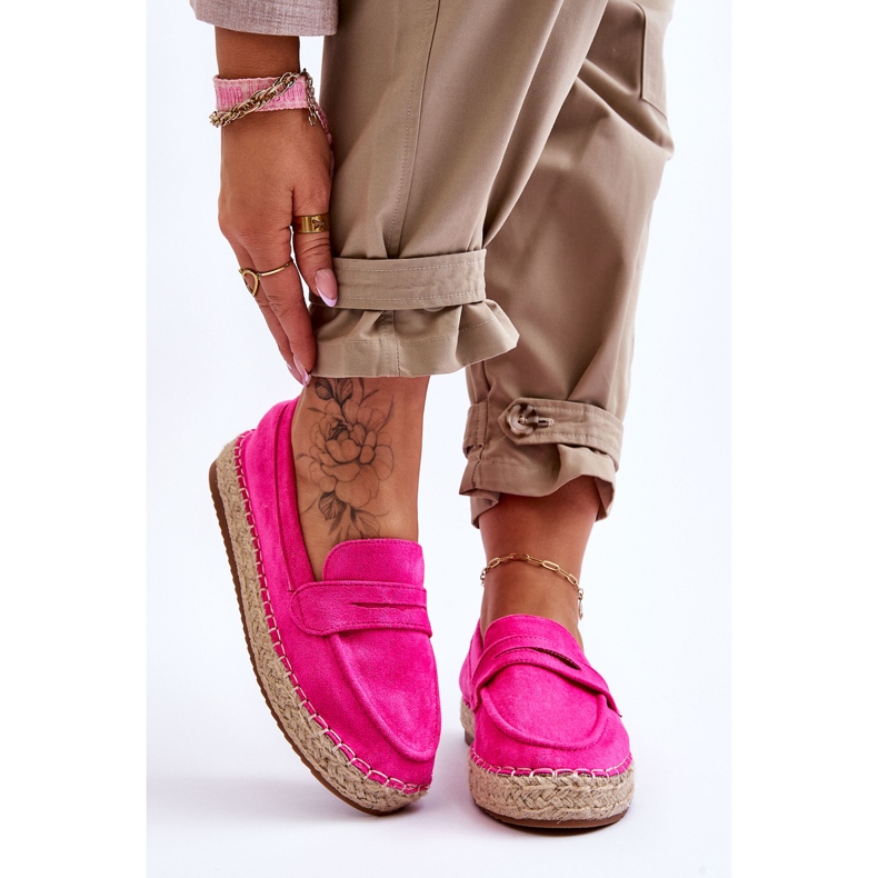 FI1 Dámské semišové espadrilky Fuchsia Keyla růžový 1