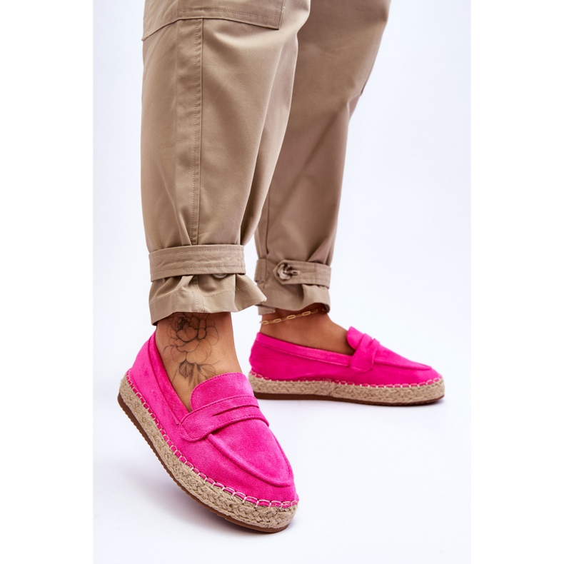 FI1 Dámské semišové espadrilky Fuchsia Keyla růžový 2