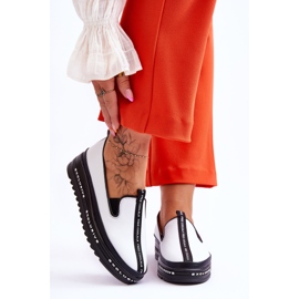 S.Barski Dámské nazouvací kožené tenisky bílé Nathalie bílý 1