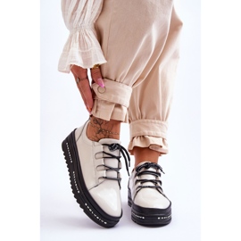 S.Barski Lakované sportovní boty Chantal Beige béžový 1