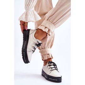 S.Barski Lakované sportovní boty Chantal Beige béžový 2