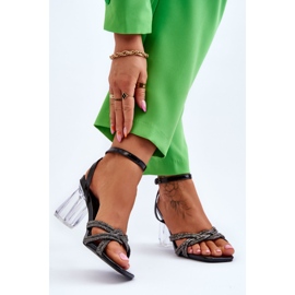 S.Barski Sandály Na Průhledné Bar černé Randy černá 2 S.Barski Sandály Na Průhledné Bar černé Randy černá 2