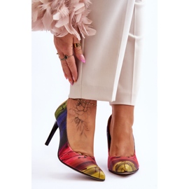 Lewski Shoes Módní kožené boty Lewski na vysokém podpatku 2659 vícebarevné vícebarevný 1