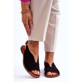 Lewski Shoes Dámské semišové sandály Lewski Boty 3220/X Černá černý 1