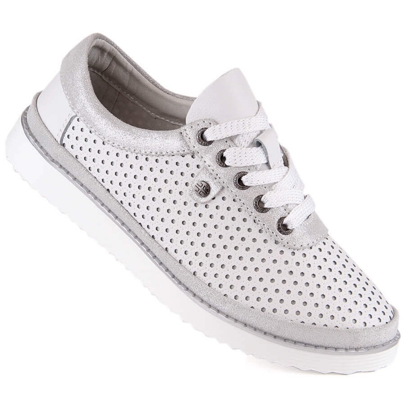Kožená pohodlná dámská sportovní obuv bílá S.Barski LR29558 bílý 1