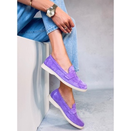 BM Semišové mokasíny Blum Purple fialový 3
