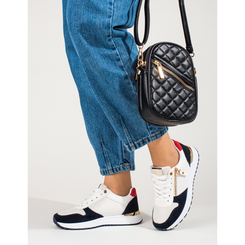 Pohodlná dámská sportovní obuv bílá Shelovet bílý 2 Pohodlná dámská sportovní obuv bílá Shelovet bílý 2