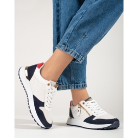 Pohodlná dámská sportovní obuv bílá Shelovet bílý 1 Pohodlná dámská sportovní obuv bílá Shelovet bílý 1