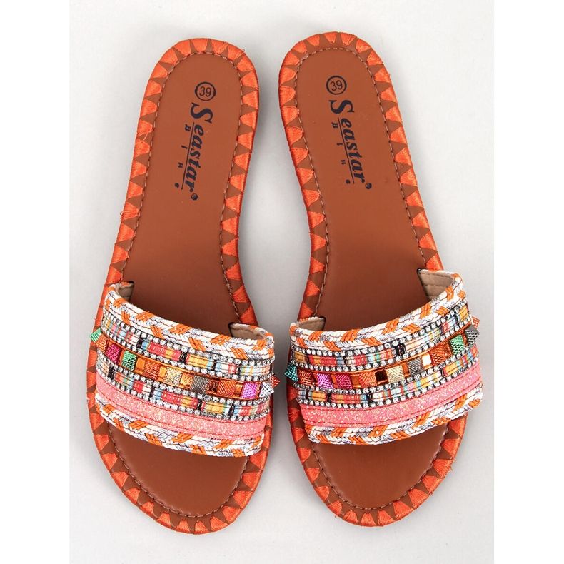 Pantofle Maroko Orange Marrakech oranžový 1