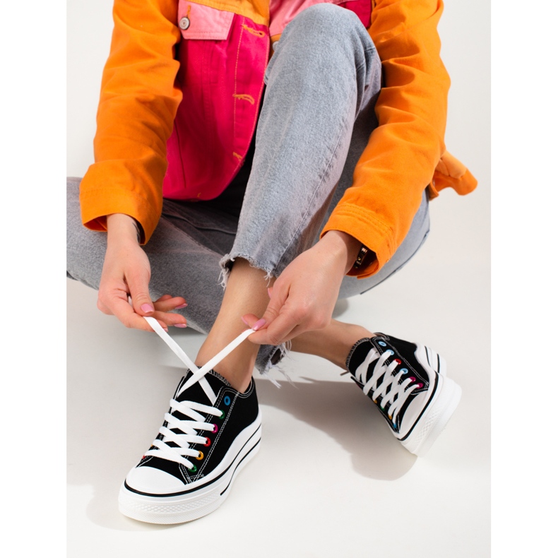 Dámské tenisky na platformě Shelovet černé černá 1