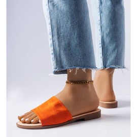 Oranžové elegantní pantofle z Coulombe pomerančový 2
